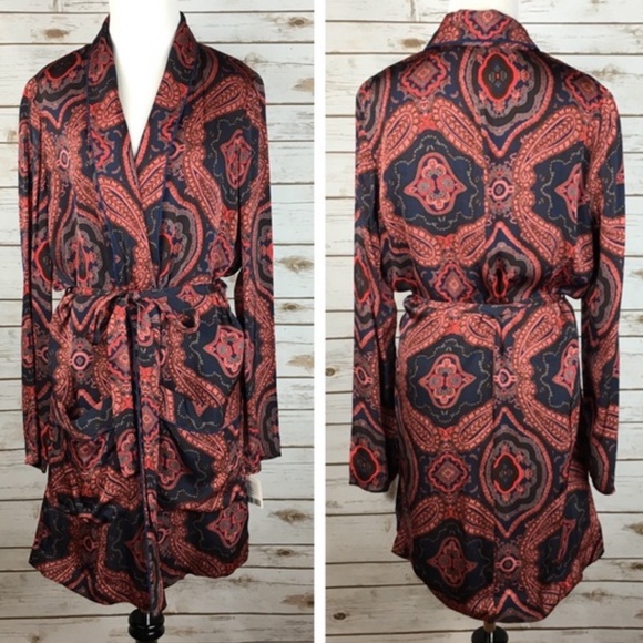 Free People Jackets & Blazers - Free People Sensual Printed Duster Boho $168 Robe